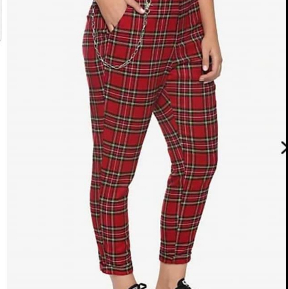 Hot Topic plaid Pants with Chain
